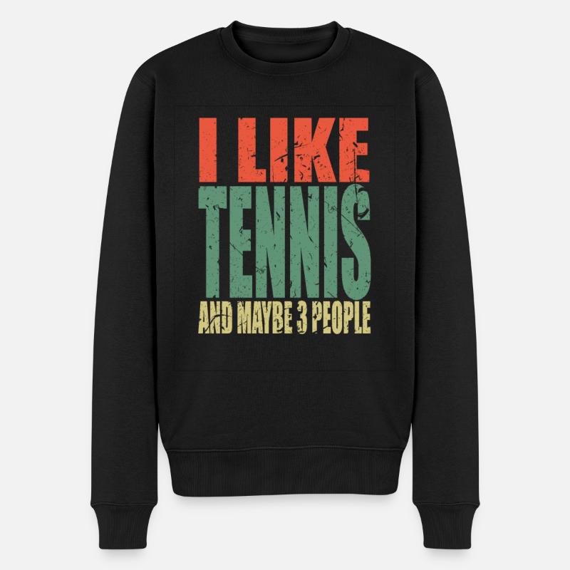Le tennis dit drôle - Pull Premium bio Homme - noir