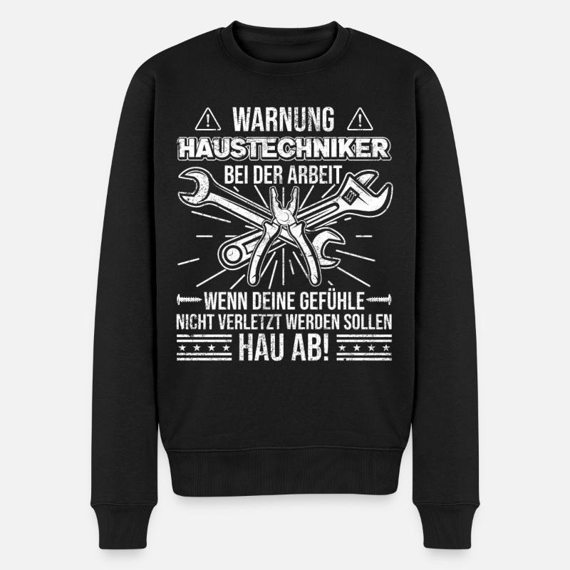 Haustechniker Haustechniker Hausmeister Beruf - Männer Premium Bio Pullover - Schwarz