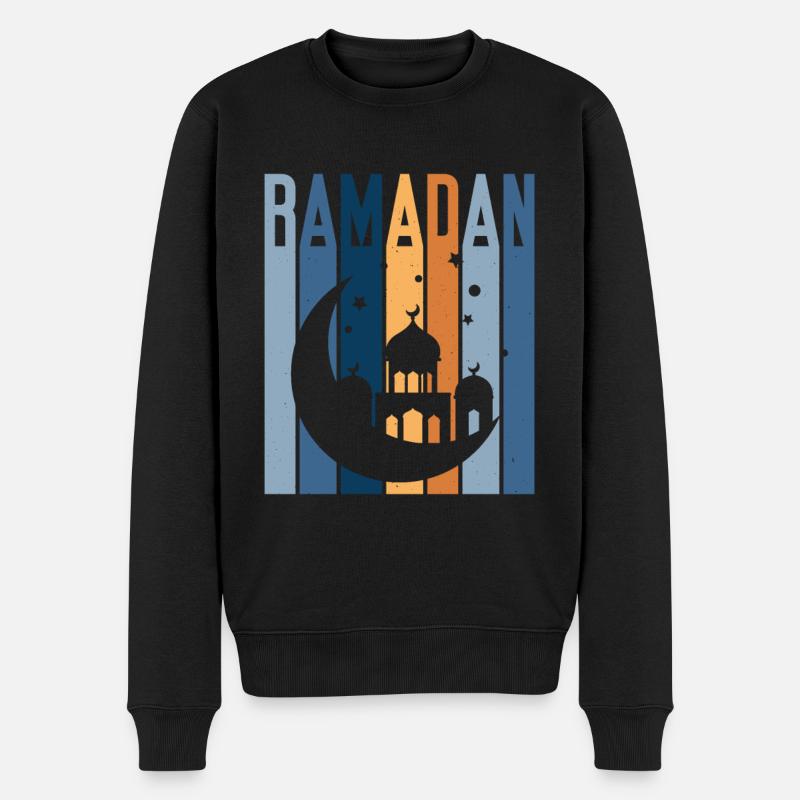 Ramadan Mubarak Fasten Muslim - Männer Premium Bio Pullover - Schwarz