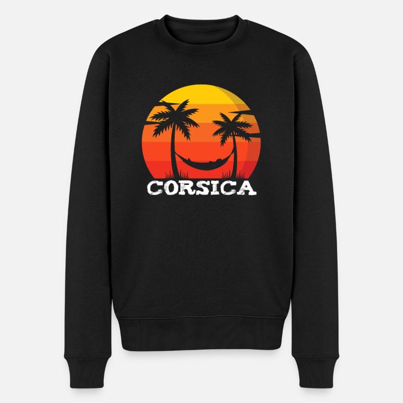Corse Souvenir d’été Vacances Soleil Cadeau - Pull Premium bio Homme - noir