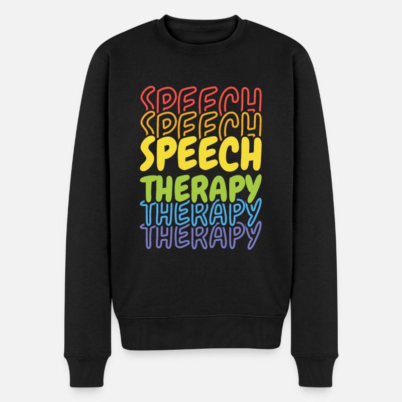 Language Pathologist Speech Pathologist - Männer Premium Bio Pullover - Schwarz