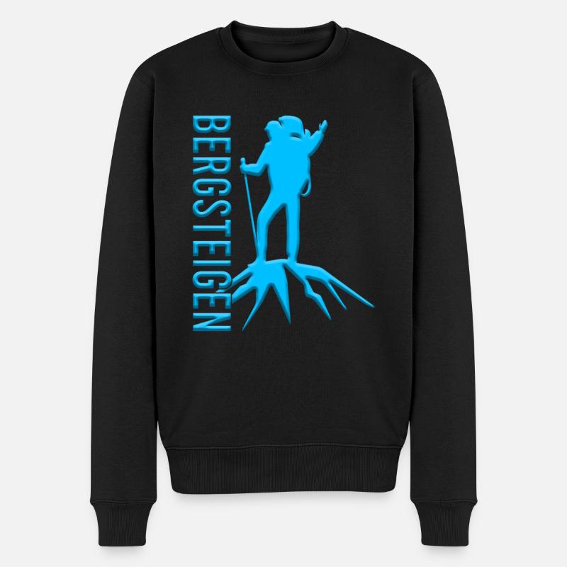 Bergsteigen - Männer Premium Bio Pullover - Schwarz