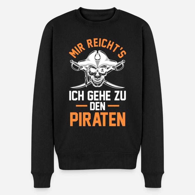 Pirat Piraten - Männer Premium Bio Pullover - Schwarz