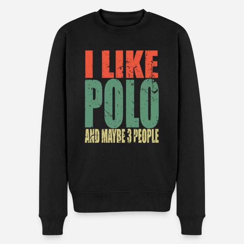 Polo disant drôle - Pull Premium bio Homme - noir