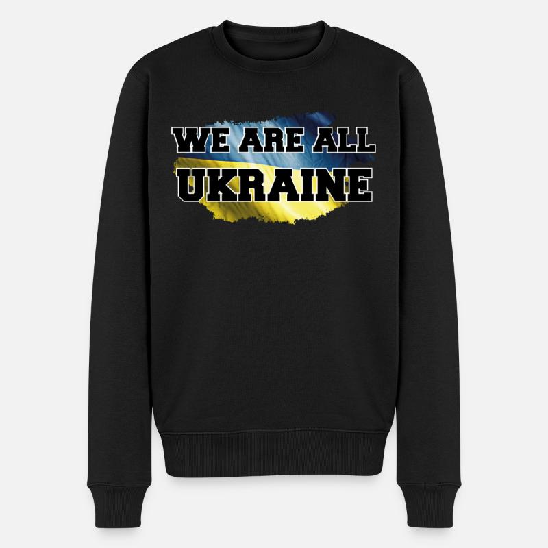 Ukraine Nous sommes tous l’Ukraine - Pull Premium bio Homme - noir