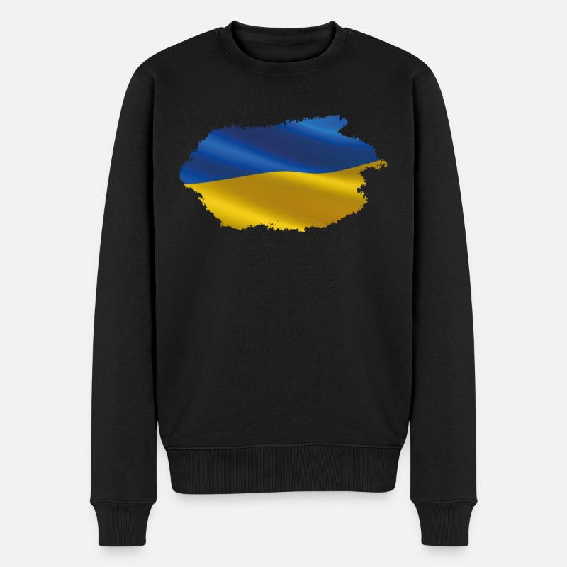 Drapeau de l’Ukraine - Pull Premium bio Homme - noir