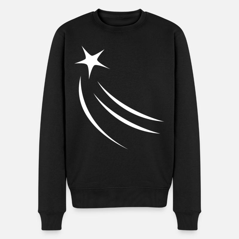 Sternschnuppe - Männer Premium Bio Pullover - Schwarz