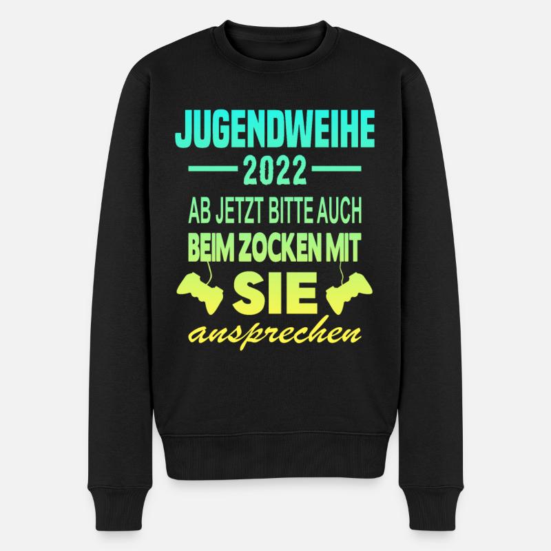 Jugendweihe 2022 Gamer - Männer Premium Bio Pullover - Schwarz