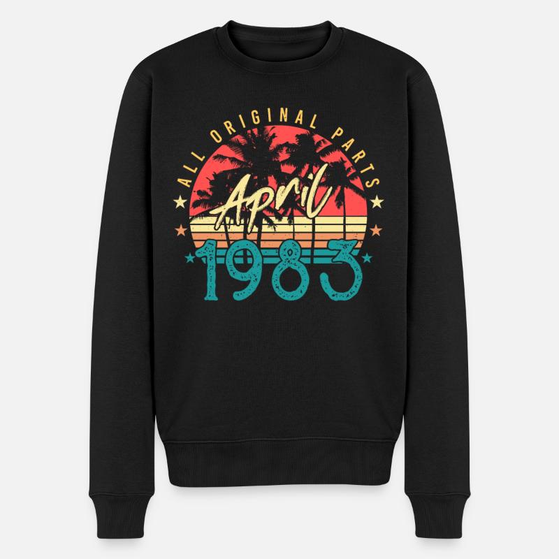 1983 En avril Original - Pull Premium bio Homme - noir