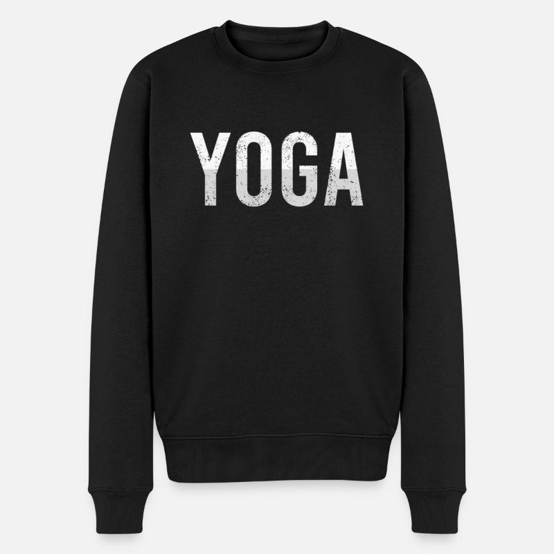 Yoga - Männer Premium Bio Pullover - Schwarz