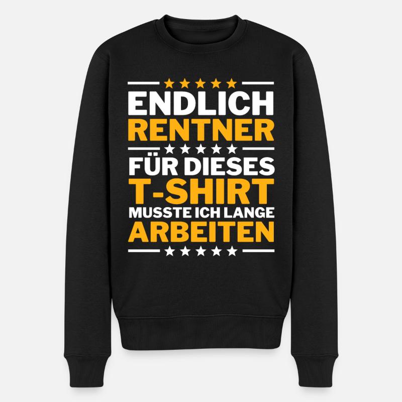 Rentner 2022 Rente Ruhestand - Männer Premium Bio Pullover - Schwarz