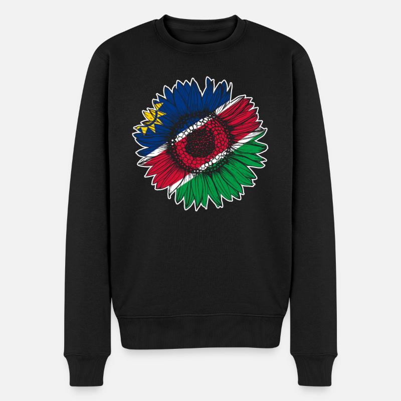 Namibie Drapeau Tournesol - Pull Premium bio Homme - noir