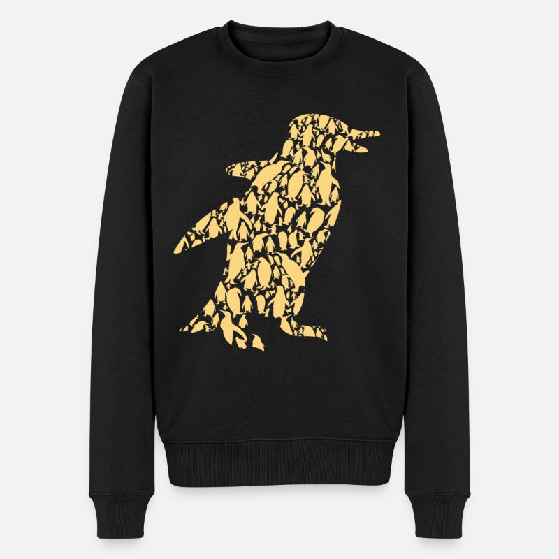 Groupe familial de pingouins Mignon Pingouin des neiges - Pull Premium bio Homme - noir