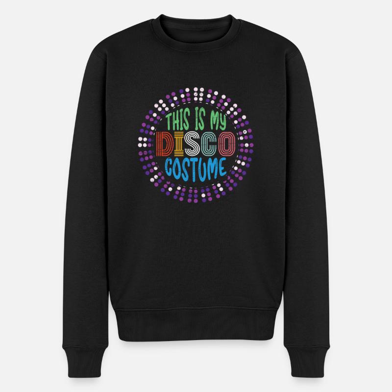 This Is My Disco Kostüm 80s Dancing Step Party - Männer Premium Bio Pullover - Schwarz