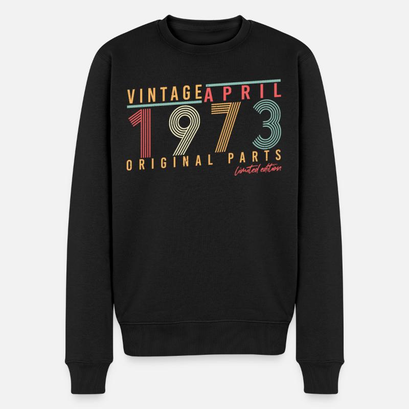 Avril 1973 Original - Pull Premium bio Homme - noir