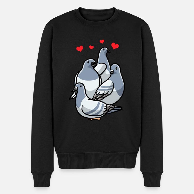 Élevage de pigeons Colombophiles - Pull Premium bio Homme - noir
