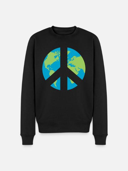 World Peace Symbol - Men's Premium Organic Jumper - black