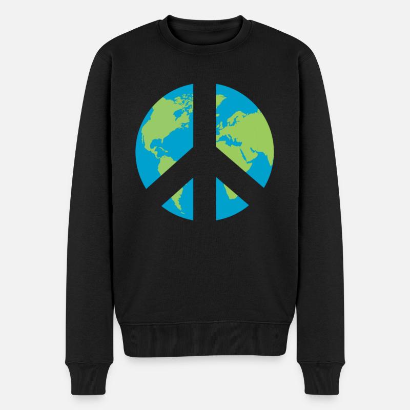Symbole de la paix mondiale - Pull Premium bio Homme - noir