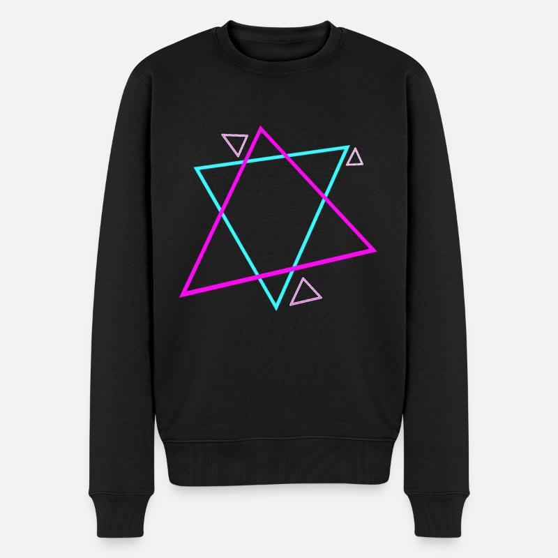 90s Symbols Pattern 90s Design - Men's Premium Organic Jumper - black