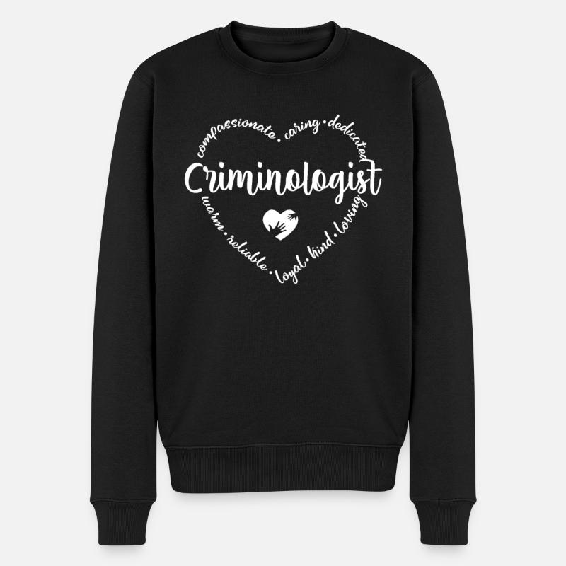 Cœur criminologue - Pull Premium bio Homme - noir