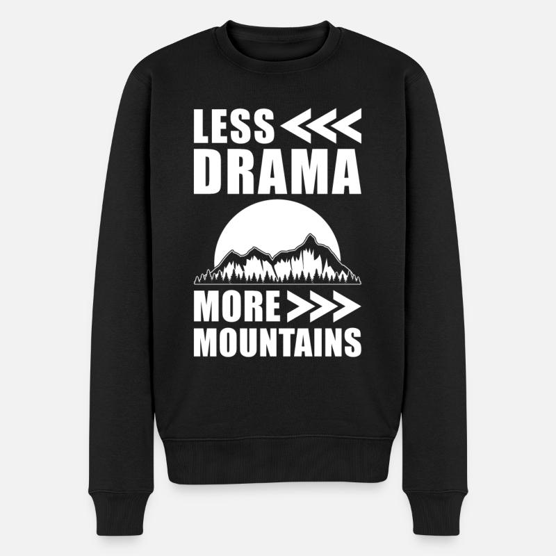 Berge - Männer Premium Bio Pullover - Schwarz