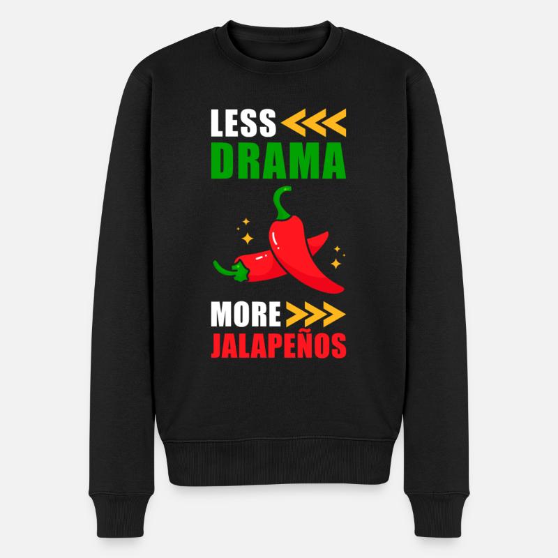 Jalapenos - Männer Premium Bio Pullover - Schwarz