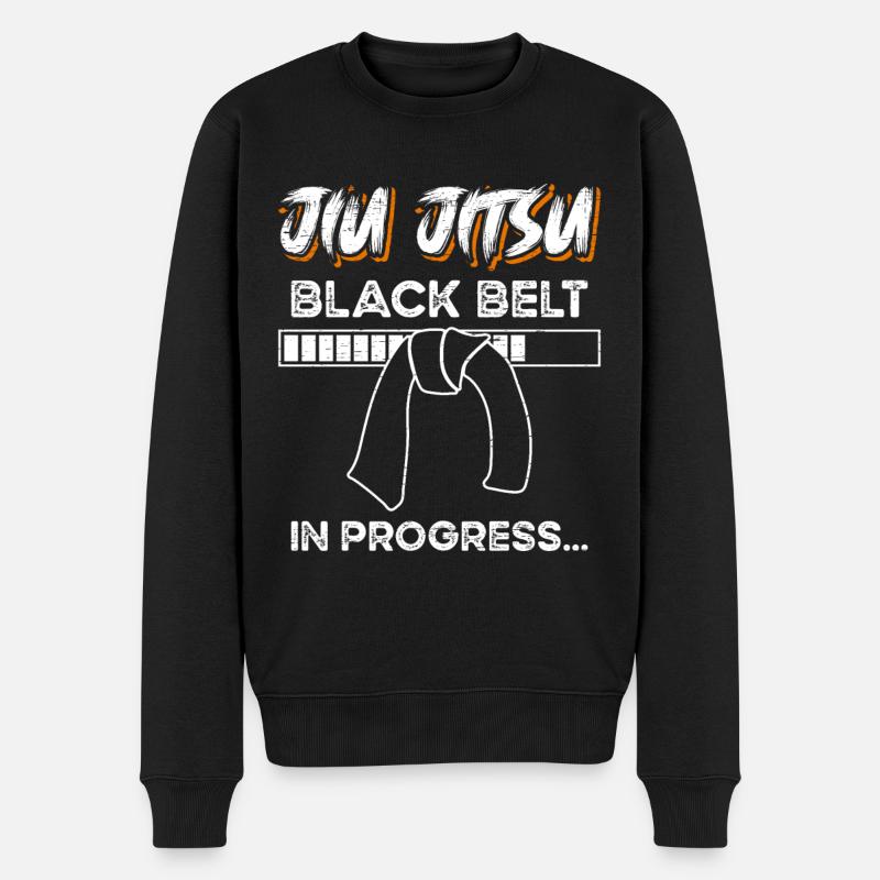 Ceinture Noire Bjj Trainer - Pull Premium bio Homme - noir