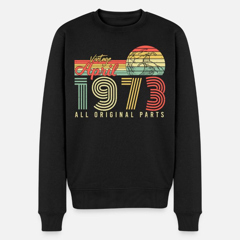 Avril 1973 Rétro - Pull Premium bio Homme - noir