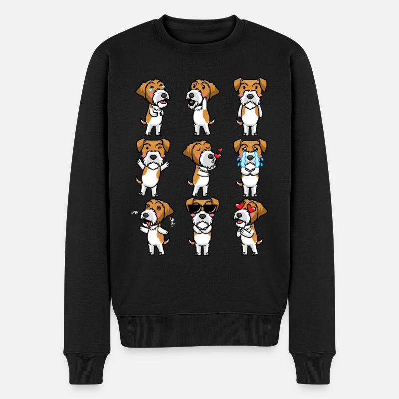 Kromfohrländer Hund Emotionen - Männer Premium Bio Pullover - Schwarz