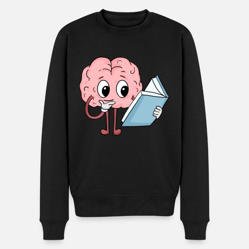 Lecture cérébrale - Pull Premium bio Homme - noir