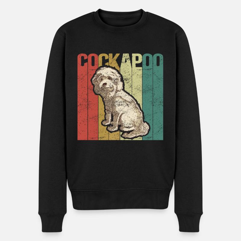 Cockapoo Hunde | Cockerpoo Spoodle Geschenk - Männer Premium Bio Pullover - Schwarz