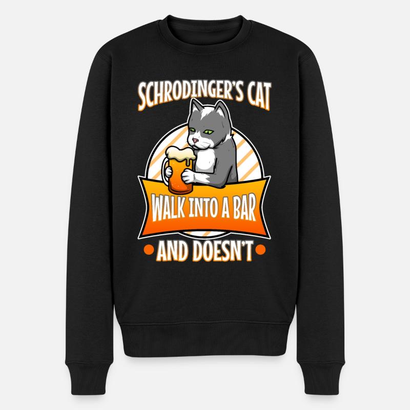 Le chat de Schrodinger - Pull Premium bio Homme - noir