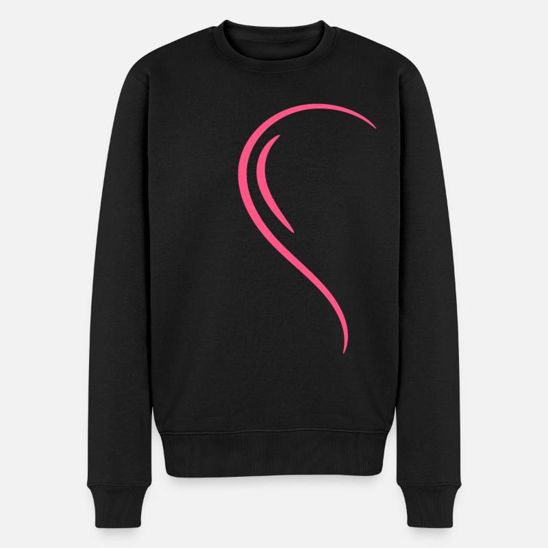 Demi-cœur Pink Love - Pull Premium bio Homme - noir