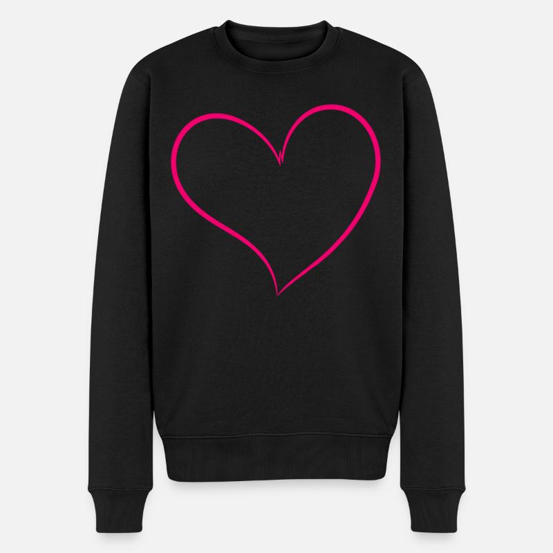 Cœur Rose - Pull Premium bio Homme - noir