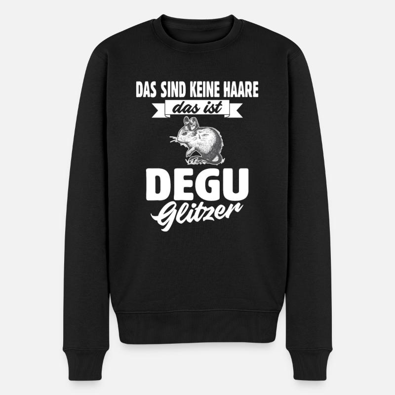 Deguhalter Degu - Männer Premium Bio Pullover - Schwarz