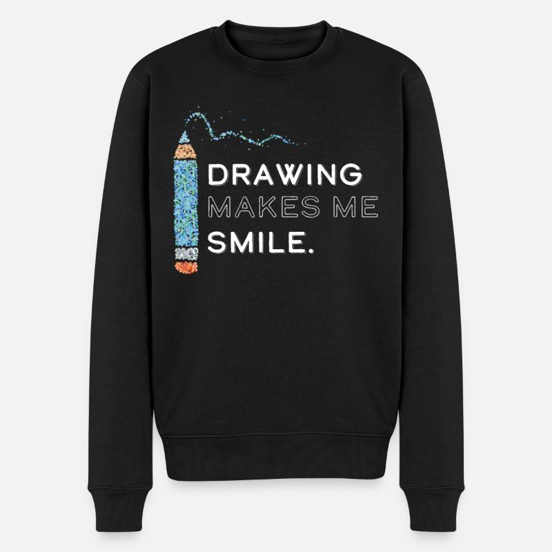 Dessin d’artiste d’art Dessin - Pull Premium bio Homme - noir