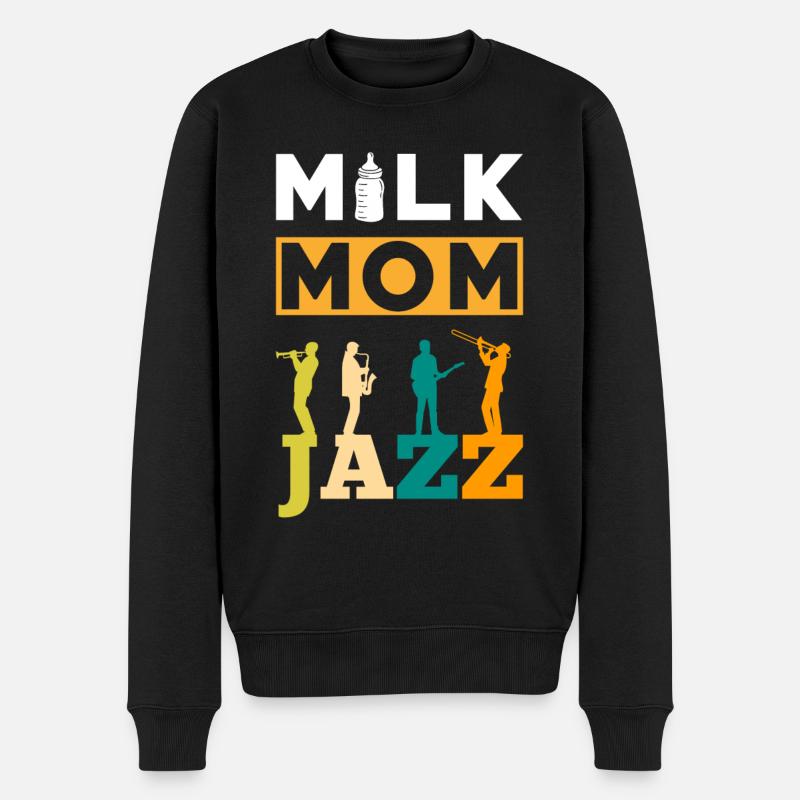 Milk Mom Jazz - Pull Premium bio Homme - noir