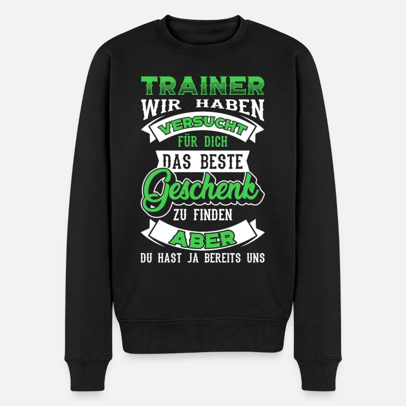 Fußballtrainer Trainer - Männer Premium Bio Pullover - Schwarz