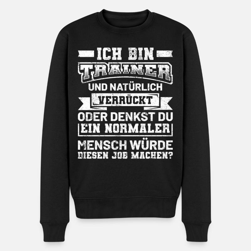 Fußballtrainer - Männer Premium Bio Pullover - Schwarz