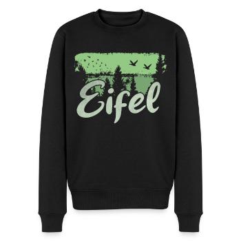 Eifel - Männer Premium Bio Pullover - Schwarz - Vorne - Nico (187cm)