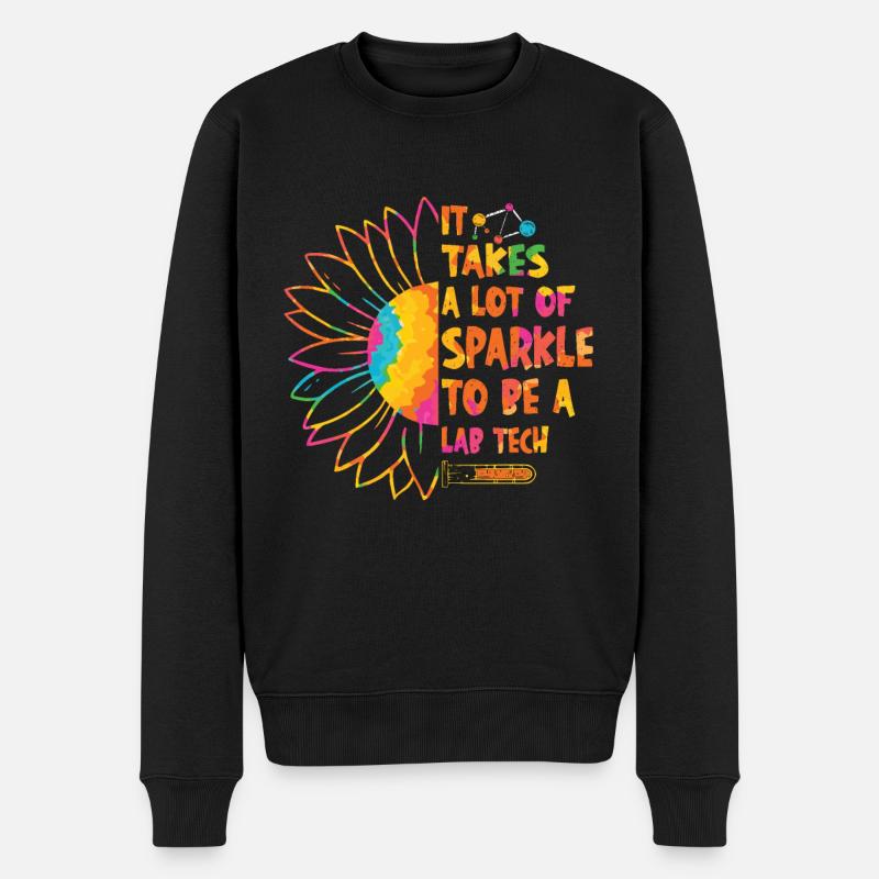 Labor Labortechniker Wissenschaft Sparkle Geschenk - Männer Premium Bio Pullover - Schwarz