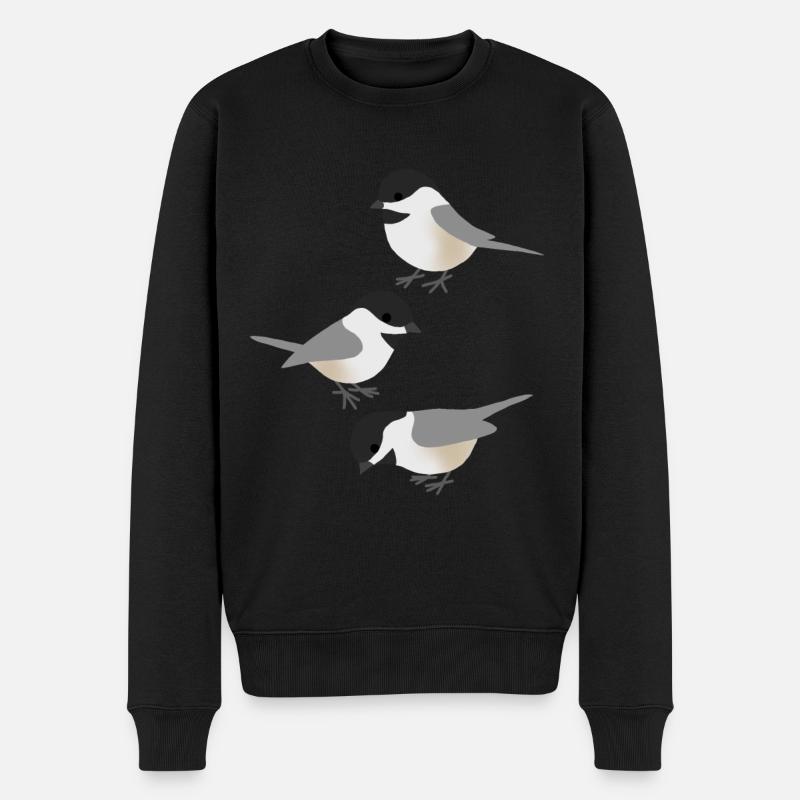 Drôles d’oiseaux Mésange - Pull Premium bio Homme - noir