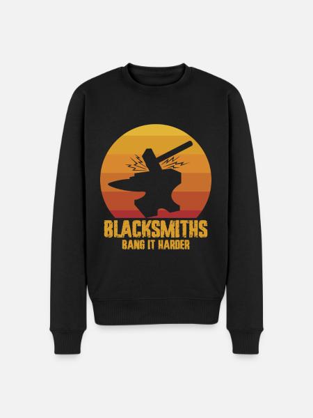 Blacksmith Farrier Anvil Wrought Iron - Men's Premium Organic Jumper - black