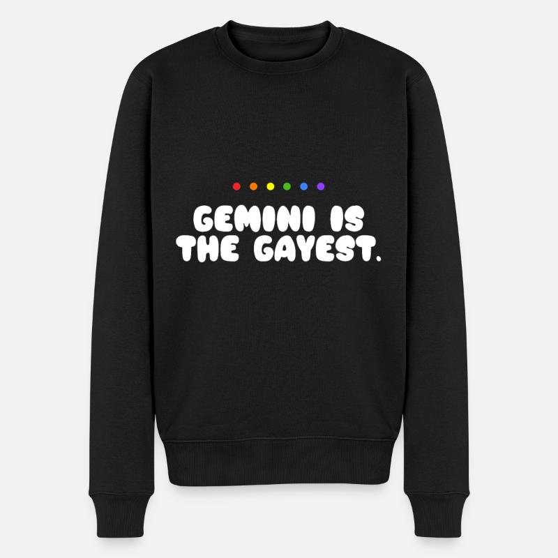 Gemini Is The Gayest Proud Ally LGBT Pride Month - Männer Premium Bio Pullover - Schwarz