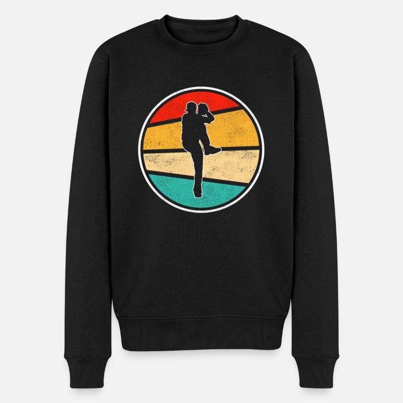 Baseball Retro Logo - Pull Premium bio Homme - noir