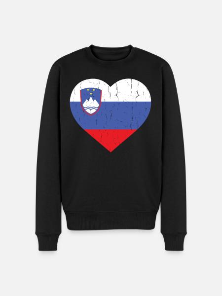 SLOVENIA - Men's Premium Organic Jumper - black