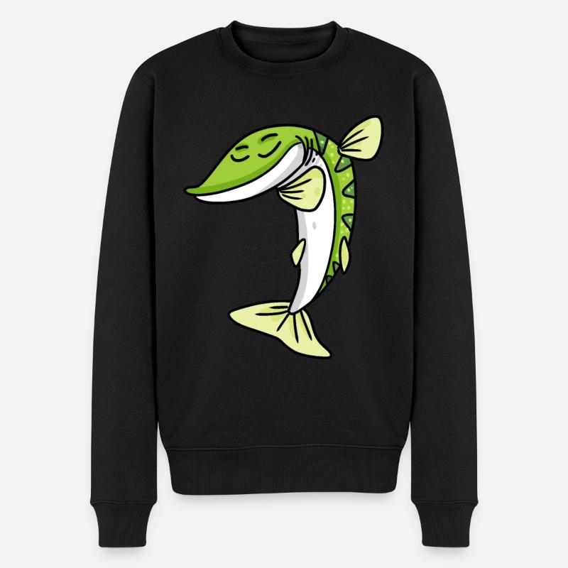 Dabbing Dab Pike Fish - Pull Premium bio Homme - noir