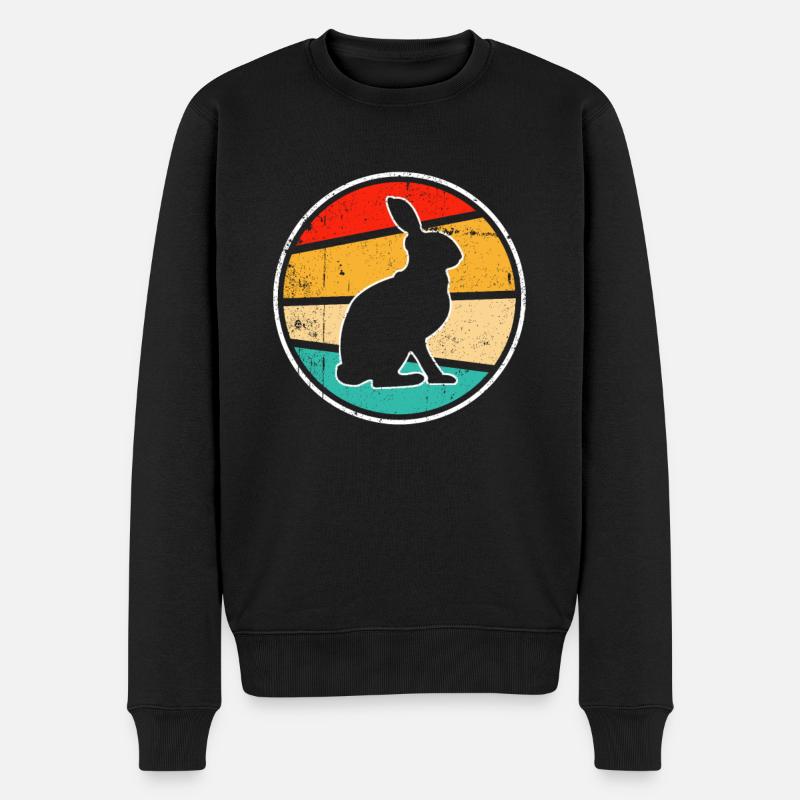 Lapin Rétro - Pull Premium bio Homme - noir