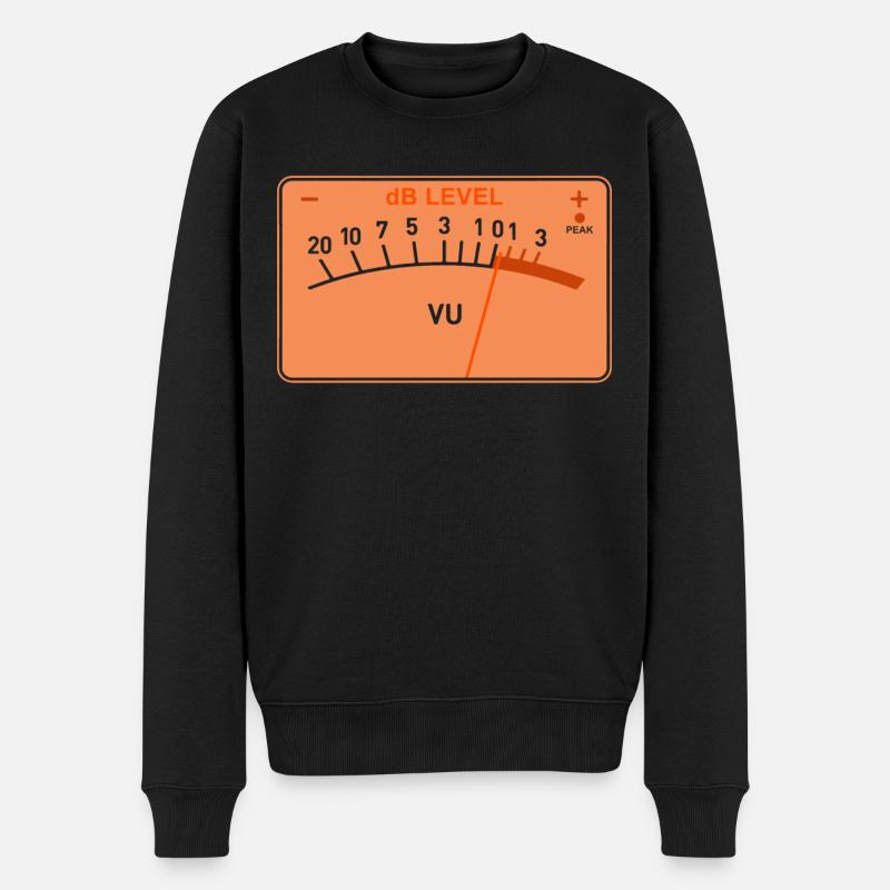 Volume Meter - Männer Premium Bio Pullover - Schwarz