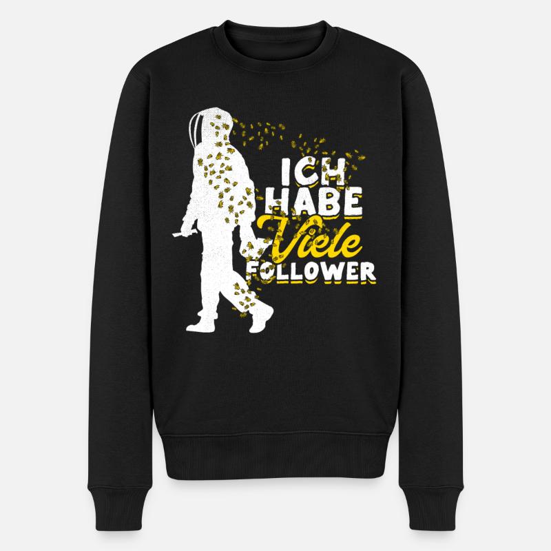 Ich Habe Viele Follower Bienen Imker Geschenk - Männer Premium Bio Pullover - Schwarz
